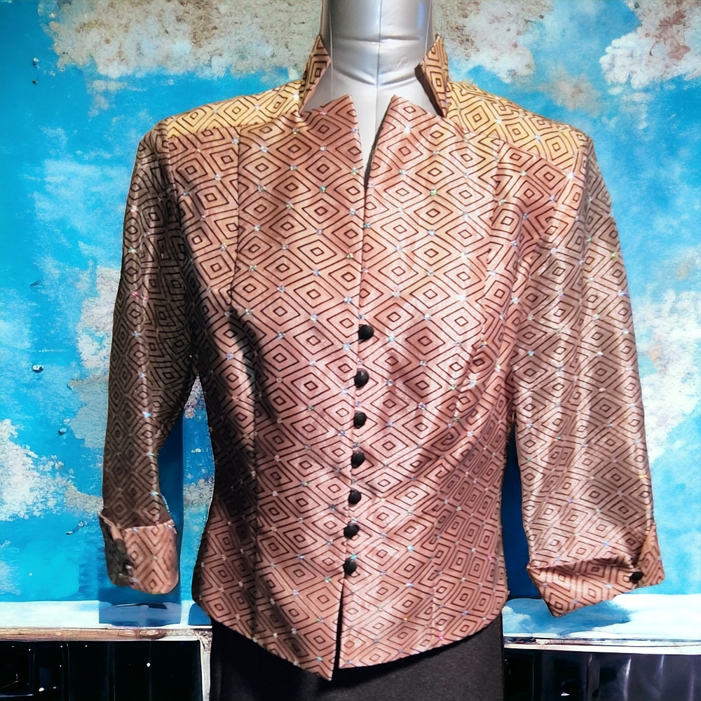 J.R.NITES by Carol Lin | Embellished Special Occasion Blouse/Blazer | EUC ✨ sz 8